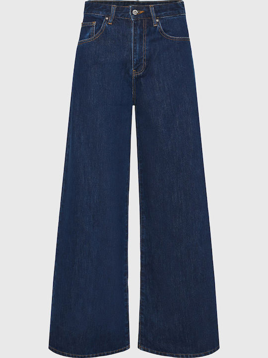High Rise Women's Jean Pants in Wide Leg Style