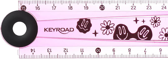 Keyroad Rigla Din Plastic 21.3cm (Culori Diverse)