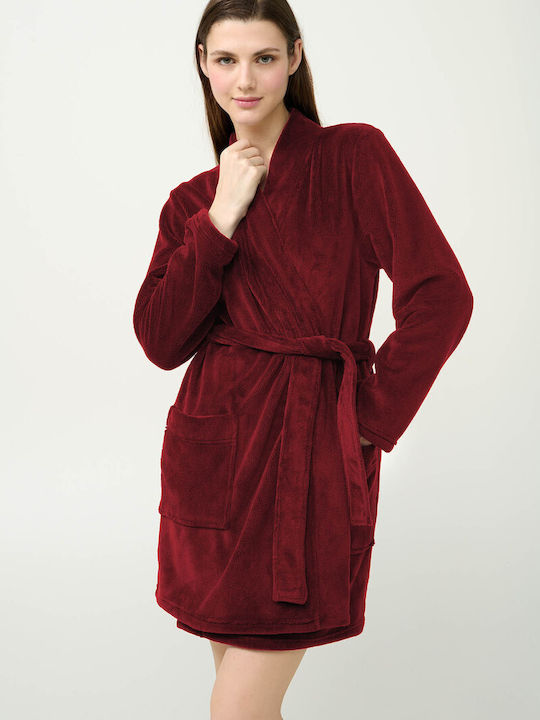Vamp Winter Women's Robe Burgundy