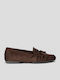 Suede Damen Mokassins in Braune Farbe