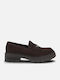 Suede Damen Mokassins in Braun Farbe