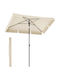 Umbrelă Pătrată Metalică Bej 2.3x1.5m