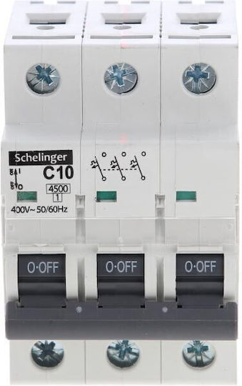 Bemko Automatischer Leistungsschalter 10A Dreipolig A02-G7-3P-C10