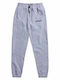 Glossy Sweatpants with Elastic Grey Heather