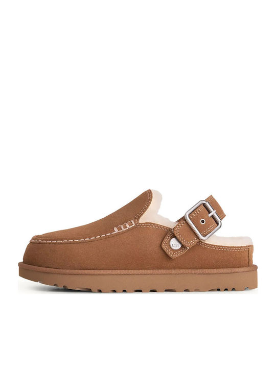 UGG Goldenstar Wildleder Damen Hausschuhe Braune
