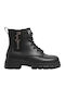Pgs500012 Kinderstiefel mit Schnürsenkeln Schwarz