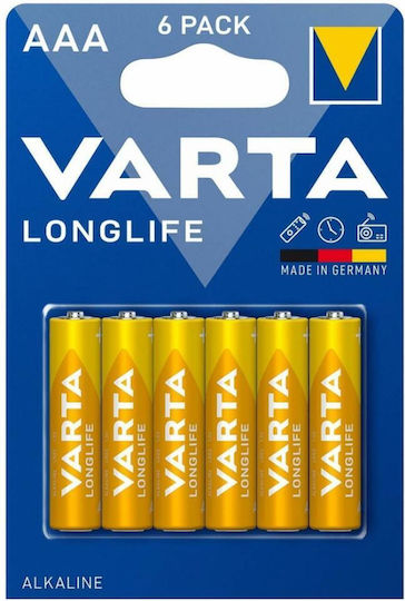 Varta Longlife Αλκαλικές Μπαταρίες AAA 1.5V 6τμχ