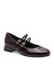 Women's Ballerina Shoes in Burgundy Patent Leather