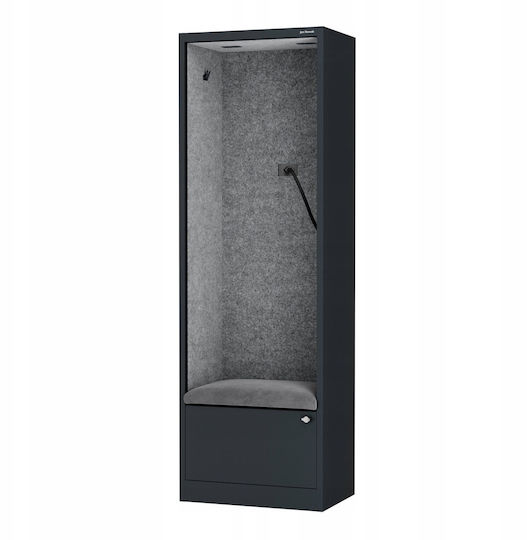 Cabină Acustică Jan Nowak Sally Mentalbox 600 Mm Corp Antracit Scaun Gri