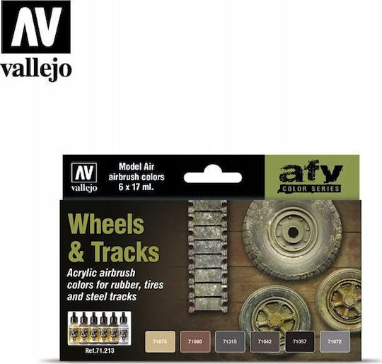 Acrylicos Vallejo Modellbau-Farben Set 17ml 6 Stück