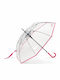 Rain Automatischer Regenschirm mit Gehstock Rosa