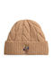 Beanie Women's Knitted Beanie in Beige Colour
