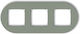 Karlik Wechselrahmen für Schalter mit 3 Positionen Horizontal in Grün Farbe 61MRTO-3