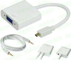 Renov8 Micro Hdmi To Vga Av Adapter Audio Output