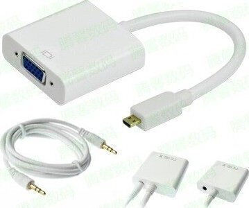 Renov8 Micro Hdmi Zu Vga Av Adapter Audio-Ausgang