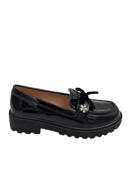 Kinder Pumps & Ballerinas mit Bügel- und Schleifenverschluss Schwarze