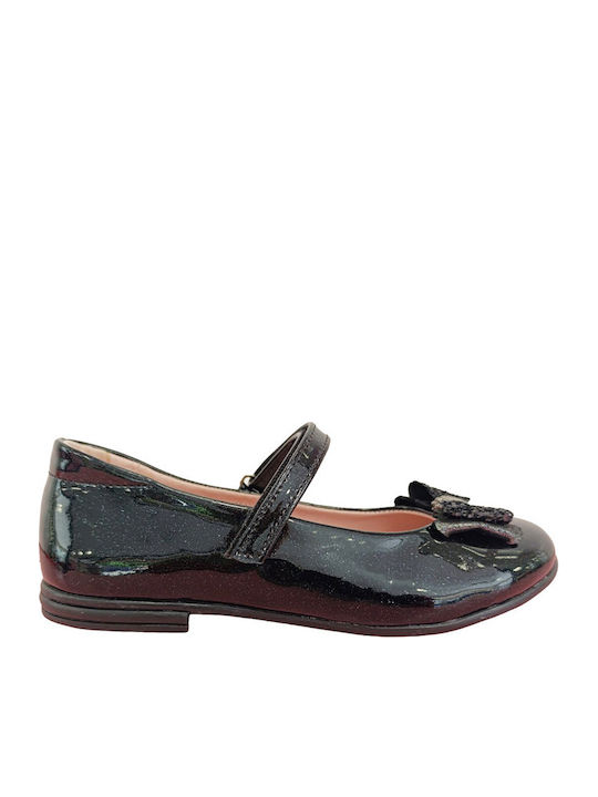 Kids Pumps & Ballerinas Anatomic With Hoop & Loop Closure Patent Leather Black