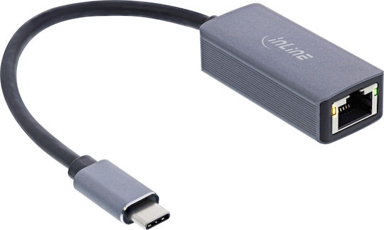 InLine Μετατροπέας USB-C male σε Ethernet female