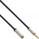 InLine Audio Cable 3.5mm Male - 3.5mm Female Silver 10m with Gold Plated Terminals 99230