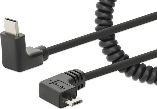 Manhattan Regulär USB 2.0 zu micro USB Kabel Schwarz 356244 1 Stück