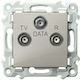 Ospel TV-Antennensteckdose in Beige Farbe GPA-ZD m 83