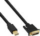 InLine Cable DVI-D male - 2m Μαύρο 17222