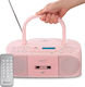 Medion Tragbares Radio-CD-Spieler Mit Rosa Farbe