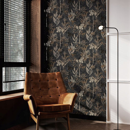 Tapeten Wand Vinyl Schwarz 1000x52cm Waschbar