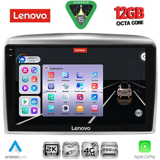Lenovo Lenovo Auto-Audiosystem für Lancia Ypsilon 2006-2011 mit Touchscreen 9" Bluetooth USB WiFi GPS Apple CarPlay Android Auto