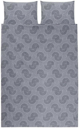 Domoletti Cotton Satin Duvet Cover Set 200x220cm Double With 2 Pillowcases Sateen