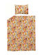 Domoletti Cotton Duvet Cover Set 140x200cm Single With Pillowcase Flowers