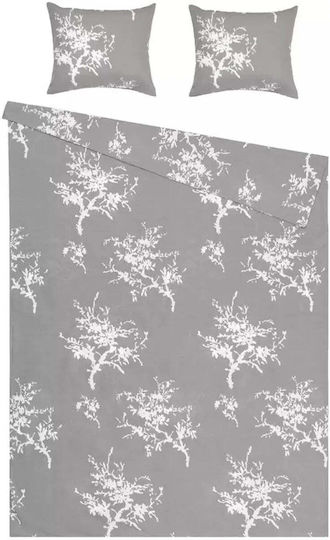 Domoletti Σετ Παπλωματοθήκη Βαμβακερή 200x220cm Διπλή με 2 Μαξιλαροθήκες Domoletti Bedding Cover Set D-872 Cotton 200x220