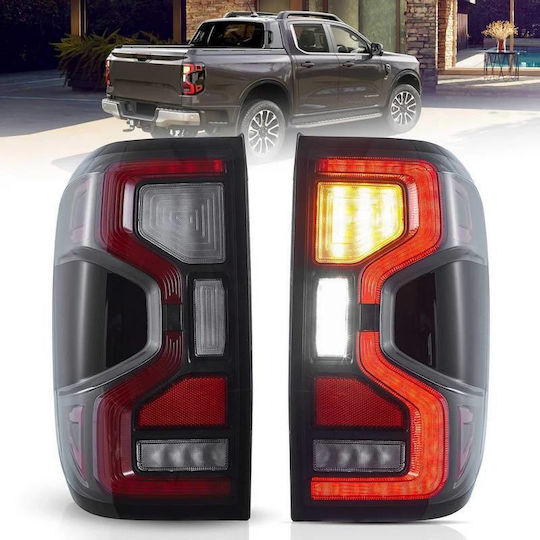 Задни Фарове За Автомобил Комплект Ford Ranger T9 2022+ Пълни LED Тъмно Тонирани Vland
