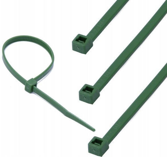 JetWorld Plastische Kabelbinder 290mmx4.5mm in Grün Farbe (100 Stück)