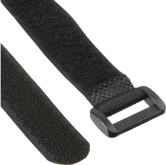 InLine Velcro Καλωδίων x25mm σε Μαύρο χρώμα (10τμχ)