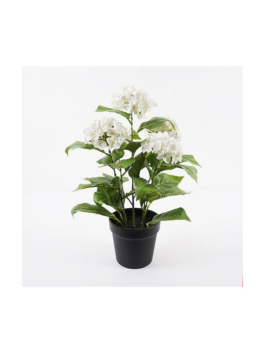 Decorative Potted Plant Hydrangea Inart White H...
