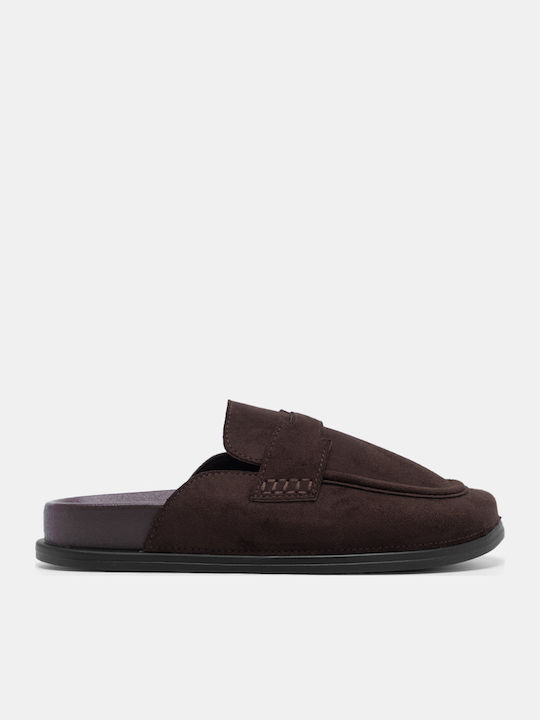 Decoro Wildleder Damen Hausschuhe Braune