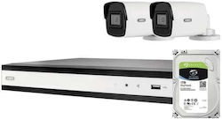 Abus Kameraüberwachungssystem 2 IP Kameras 1080p