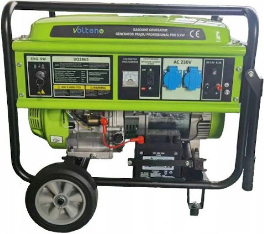 Volt Polska Benzin Generator Vier Jahre alt mit Automatischer Anlasser Räder und Leistung (max) 6.3kVA