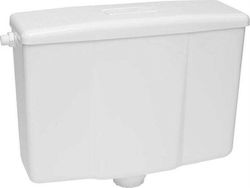 Tycner Wandmontierte Kunststoff-Toilettenspülung Rechteckig Niedriger Druck Weiß Tycner Wandmontierte Kunststoff-Toilettenspülung Rechteckig Niedriger Druck Weiß