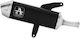Arrow Auspuff Aluminium Dunkel Urban Schwarzer Stahl Endkappe Yamaha Xmax 300 25-26