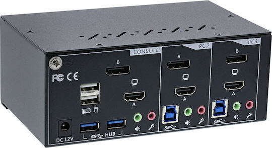 InLine KVM & Data Switch with DisplayPort / HDMI / USB 3.0 / Audio / USB / USB 2.0