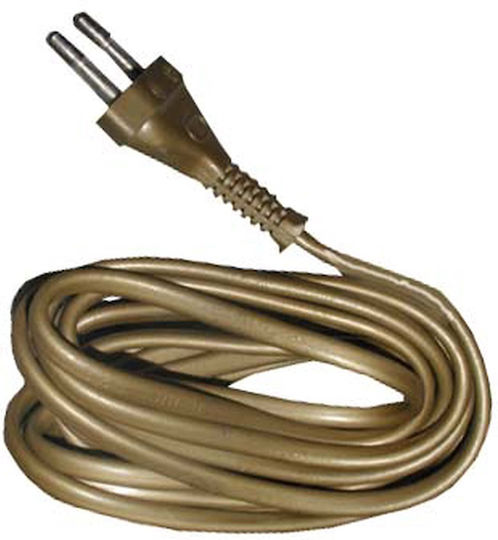 Zamel Netzkabel mit Kabeleigenschaften 2x0.75mm² in Gold Farbe 2m