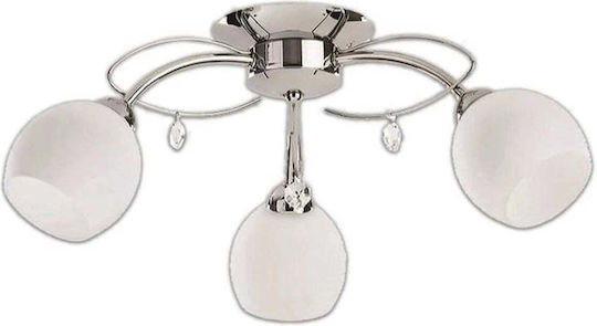 Okko Таванна плафониера 53см Сребриста с Цокъл E14