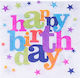 Set 10 Servetele Pentru Petreceri Happy Birthday Flippy Tematică Aniversar-Festiv 33x33 Cm Multicolore