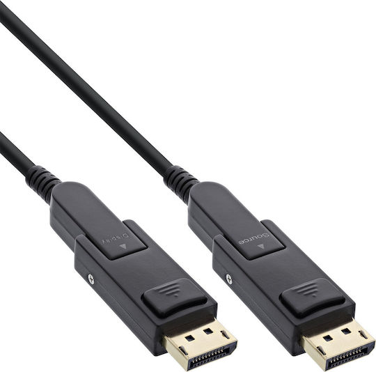 InLine Кабел DisplayPort мъжки - DisplayPort мъжки 25m Черен
