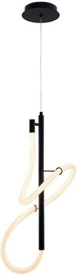 Domoletti Black LED Pendant Ceiling Light with Natural White Light 15x10.5x46cm