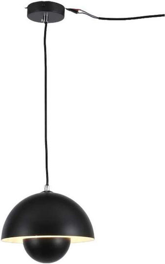 Domoletti Deckenleuchte Schwarz mit Lampenbirnensockel E27