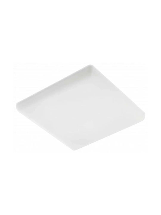 Gtv Spot Pătrat De Tavan Cu LED Încorporat Și Lumină Alb Natural Alb 17x17cm