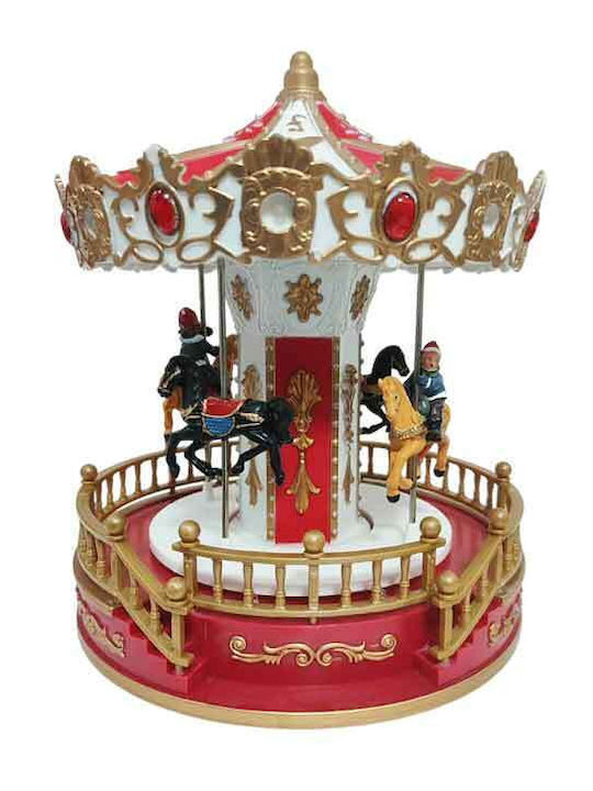 Carousel Коледно Светещо Декоративно Въртележка с Музика и Движение